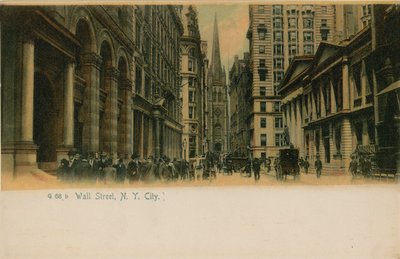 Wall Street, New York City. Pohlednice odeslána v roce 1913. od American Photographer