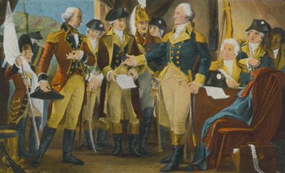 Washington odmítající Cornwallisovy předehry v Yorktownu ve Virginii (barevná fotografie) od American Photographer