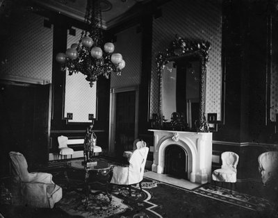 Interiér Bílého domu, Old Green Room, Presidents Study, 1860-80 od American Photographer