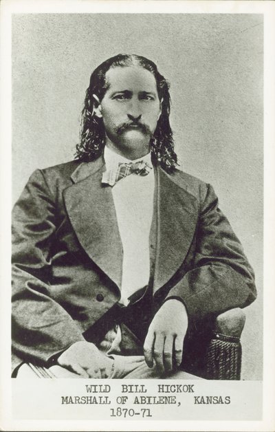 Divoký Bill Hickok, pistolník, gambler a zákonodárce amerického západu (černobílé foto) od American Photographer