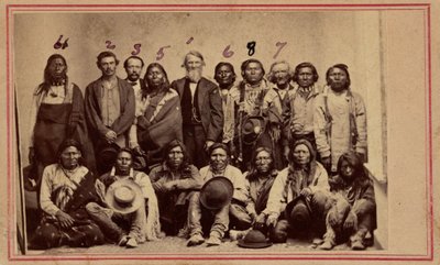 William F.M. Arny s náčelníky Apačů a Ute, 1867 (foto) od American Photographer