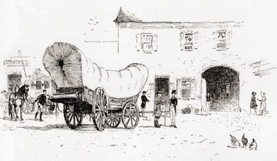 Conestoga wagon in the Bull