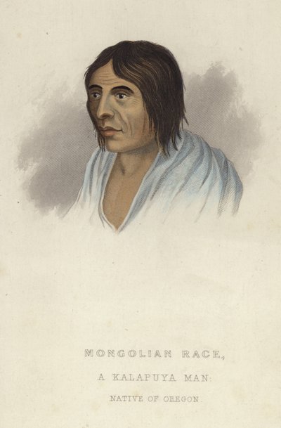 Muž Kalapuya (barevná rytina) od American School