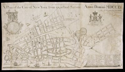 Plán města New York ze skutečného průzkumu od American School