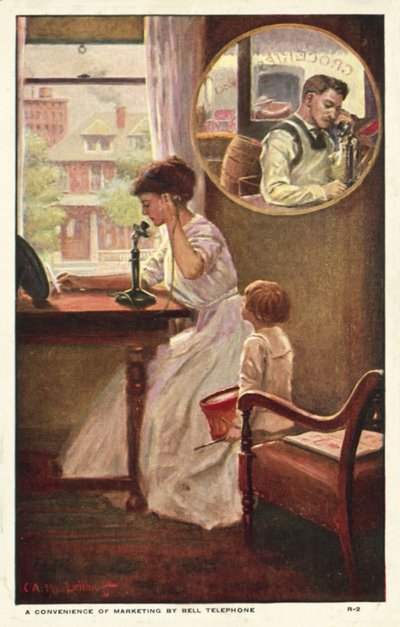 Marketingový telefonní hovor (barevné lito) od American School