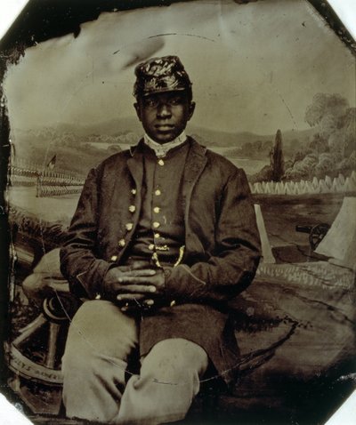 Abraham F. Brown, z 54. Massachusetts Infantry, c.1863 (tintype) od American School