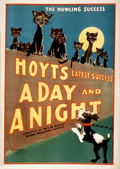 Reklama na knihu Charles Hoyts A Day and a Night, pub.1899 od American School