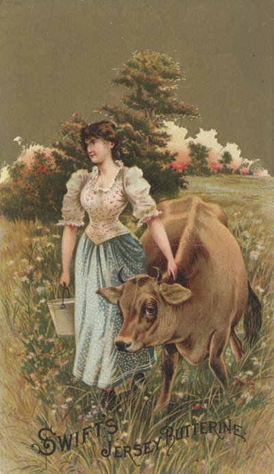 Reklama na Swifts Jersey Butterine, cca 1880 od American School