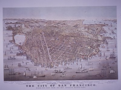 Letecký pohled na, San Francisco, Kalifornie, USA od American School