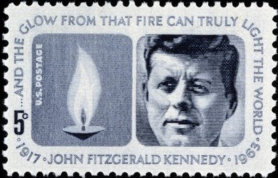 Americká známka na John Fitzgerald Kennedy od American School