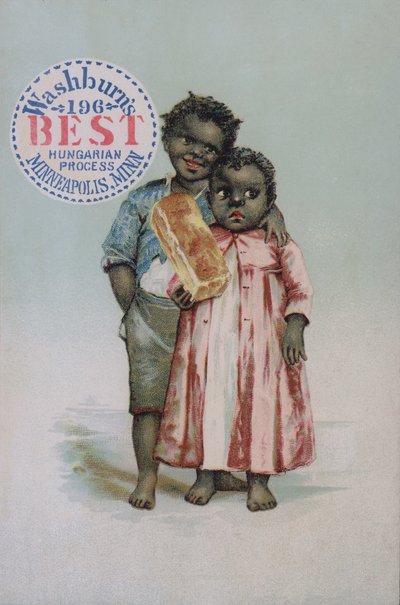 Americká reklama na obchodní kartu na nejlepší maďarský chléb Washburn, Minneapolis, Minnesota od American School