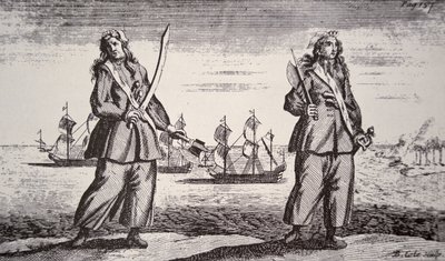 Anne Bonny a Mary Read (rytina) od American School