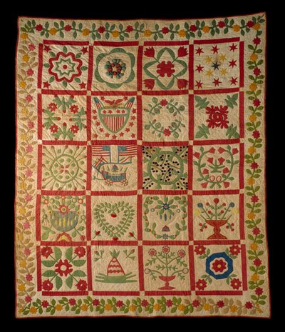 Applique Album Quilt, L & M, 1860 (bavlna) od American School