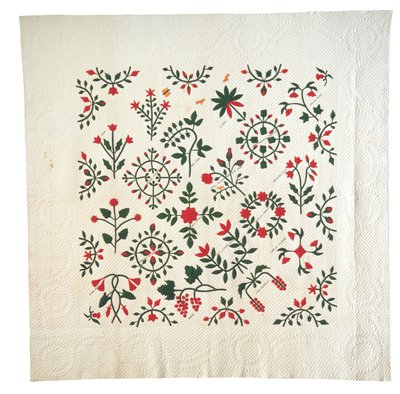 Nášivka a vyšívané zahradní botanické album Quilt od American School