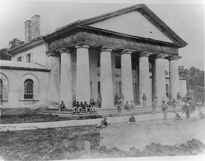 Arlington House obsazený federálními jednotkami, 28. června 1864 od American School