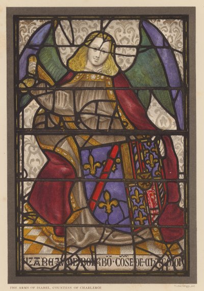 Arms of Isabel, hraběnka z Charleroi (barva lito) od American School