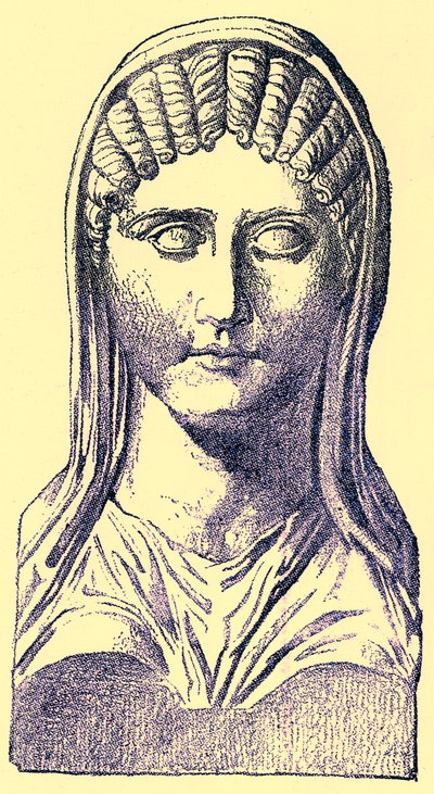 Aspasia, ilustrace z Dějin Řecka od Victora Duruy, vydáno 1890 (digitálně upravený obrázek) od American School