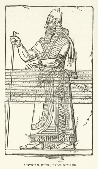 asyrský král; z Nimrudu od American School