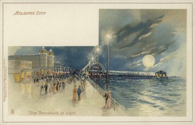 Atlantic City, Noční promenáda (chromolit) od American School