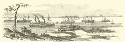 Banks přistává v Baton Rouge, Louisiana, březen 1863 od American School