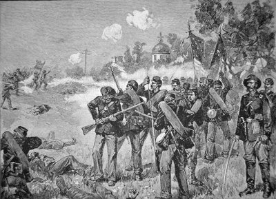 Bitva u Gettysburgu, v těsné blízkosti prvního dne od American School