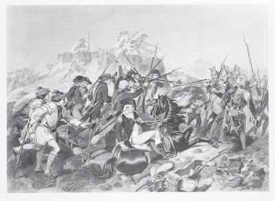 Bitva u Saratogy - Generál Arnold zraněn při útoku na Hesenskou pevnůstku, 17. října 1777 od American School