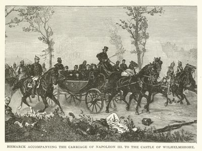 Bismarck doprovázející kočár Napoleona III do hradu Wilhelmshohe od American School