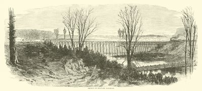 Most na vojenské železnici, březen 1865 od American School