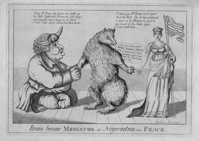 Bruin se stal prostředníkem nebo vyjednáváním o míru, kolem roku 1813 od American School