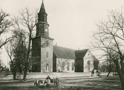 Brutonský farní kostel (hlubotisk) od American School