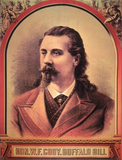 Buffalo Bill (1846-1917) 1886 (barevná litografie) od American School