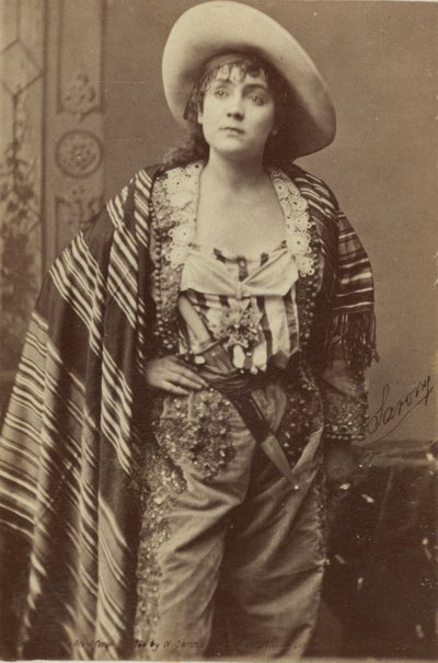 Obrázek kabinetu herce Adah Isaacs Menken od American School