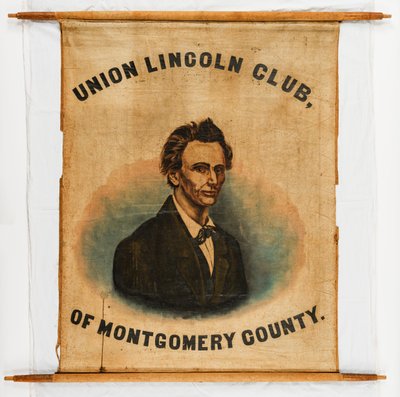 Banner kampaně pro Abraham Lincoln, Montgomery County od American School