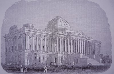 Capitol Building, Washington DC, USA, c.1848 (rytina) od American School