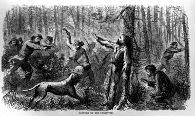 Capture of the Fugitives, from Prison Life in the South, napsal Allen O. Abbott a vydal v roce 1865 od American School