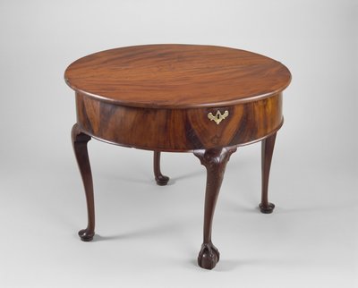 Card Table, c. 1760-1780 (mahagon; borovice, bílý dub a javor) od American School