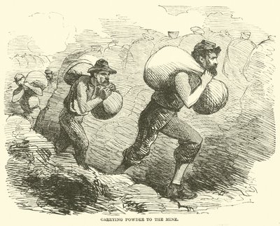 Nošení prachu do dolu, červenec 1864 od American School