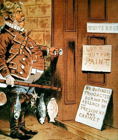 Karikatura prezidenta Chestera A. Arthura z časopisu 