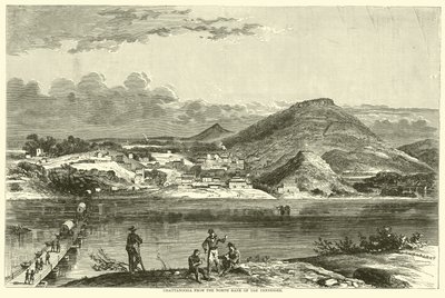 Chattanooga ze severního břehu Tennessee, září 1863 od American School