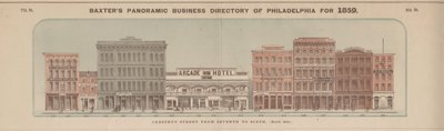 Chestnut Street od Sedmé k Šesté (North Side), ilustrace z Baxter