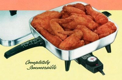 Kuřecí smažení v retro elektrické pánvi od American School