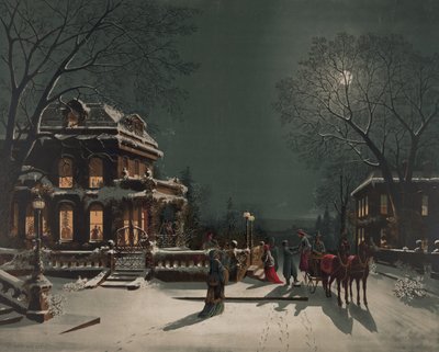 Štědrý večer, kolem roku 1890 od American School