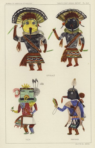 Citulilu, Teuk, Pakwabi (barevná litografie) od American School