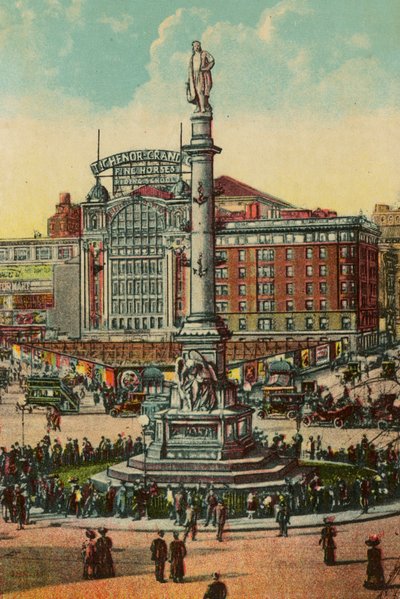 Columbus Circle, New York, kolem roku 1900 od American School