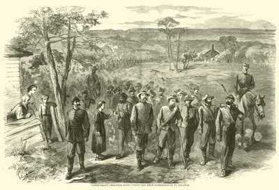 Konfederační vězni jsou vedeni z Jonesborough do Atlanty, září 1864 od American School
