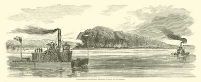 Konfederační doprava přivážející dobytek do Vicksburgu, únor 1863 od American School