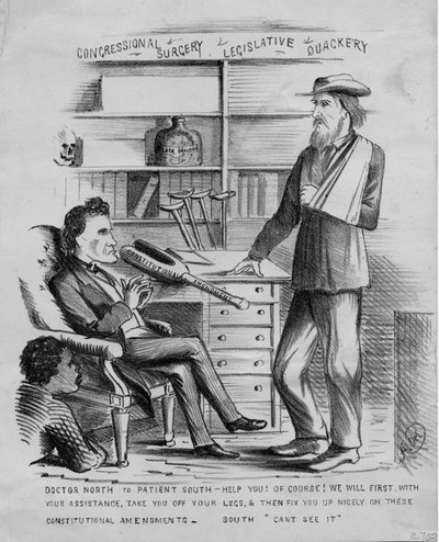 Kongresová chirurgie: legislativní šarlatánství, c.1866 od American School