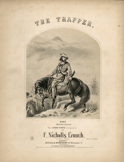 Obálka partitury filmu The Trapper, 1857 od American School
