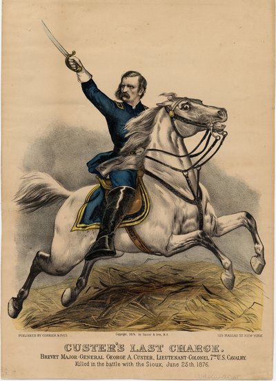 Custers poslední obvinění, hospode. od Currier & Ives, 1876 od American School