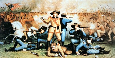 Custerův poslední boj v bitvě u Little Bighornu, 25. června od American School